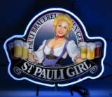 Retro St. Pauli Girl Neon Sign, like new working