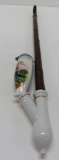 Antique German Porcelain Long Stemmed Pipe with Figural Scene