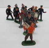 Vintage Barclay Firemen, Civilians, Mailman, Orators, Pastor Grouping