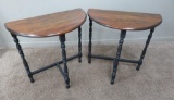 Pair of Demi-Lune Tables