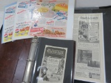 1920's and 1950's Cracker Jack and Campfire Marshmallow Ads in Portfolio Case