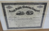 Schlitz Brewing Company Stock Certificate 1914, 1250 shares