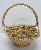 Sweet Grass woven basket with handle, 13