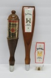 Three vintage Andeker beer tap handles