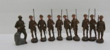 Ten Durso WWI soldiers, composition, about 2 1/2