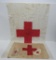 American Red Cross lot, vintage arm bands and two flag