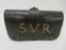 Fraziers ammo pattern box, black leather, marked SVR, 7