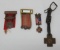 Four Spanish American War medals and Fob