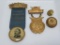 Two 1902 GAR Pontiac Encampment medals and two GAR button