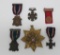 Six military Fraternal medals