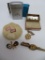 4th Infantry Division lighter, Marksman's buttons, Marine tie bar and pins