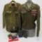 WWII Army uniform with hat, German diployment, decorated soldier