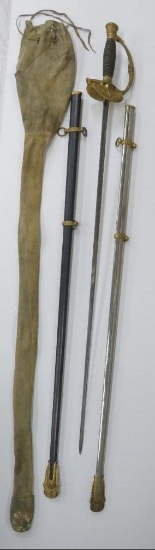 Frank Hayes, Shattuck Military Academy, 1860 Staff and Field Officer Sword, Ames
