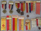 14 United Spanish War Veterans encampment ribbon lot, 1920's - 1950's