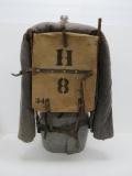 Indian Wars Merriam knapsack, 1878, with blanket, wood and leather frame
