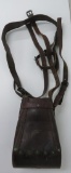 Early leather carrier bag with straps