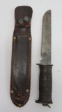 WWII US Navy Fighting Knife, EG Waterman, blade marked
