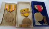 Three Campaign medals