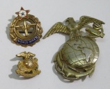 Gold and Silver military buttons