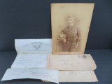 Richard AJ Gehm soldier picture and discharge papers and photo, US Cavalry