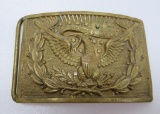 Spanish American War Era brass belt buckle, antique