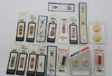 17 military service ribbons and buttons, still in packages