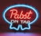 Pabst ON TAP neon, great color, working, 22