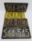 Four 1930's Wisconsin License plates, 1932-1935