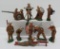 10 Barclay toy soldiers, 1 1/2