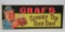 Graf's Creamy Top Root Beer, street car advertising cardboard sign, 28