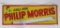 Philip Morris metal advertising sign, Stout sign, made in USA, 27 1/2