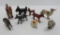 8 metal dog figures