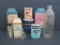 Baby product lot, Baby Powder, Vasoline, and baby bottles