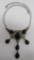 Sterling bib necklace, 4