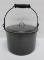 Nice grey graniteware covered pot, 9