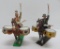 Two Ed Burley mounted drummers, 3 1/2