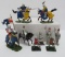 Three Britians Knights of Agincourt and six other knight figures
