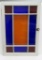 MCM colored glass panel door, 35 1/2