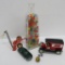 Toy lot with marbles and die cast vehicles