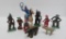 49 plastic toy figures, cowboys, Indians, soldiers and civilians, 3