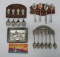 Collector souvenir spoons, holders and 1934 Worlds Fair tray and ticket