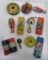 12 Metal Cracker Jack toy prize whistles and screamers, 1