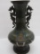 Cloisonne Champleve, Double handled dragon Asian vase , 12