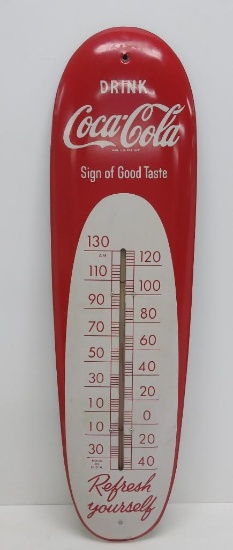 30" Drink Coca Cola Sign of Good Taste, thermometer