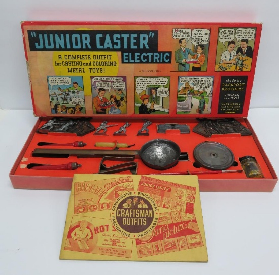 1934 Original Junior Caster Outfit, Rapaport Bros, lead soldier kit with box & instruction booklet