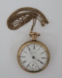 Waltham Windsor pocket watch, 20 year, BWC & Co, lovely watch chain and slide