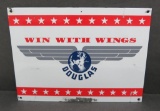 Douglas Win with Wings metal sign, 14