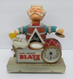 Blatz bobble head drummer clock, 10