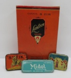 Vintage Contraception lot, Sheik, HyGee, Diaphragm and Midol tins
