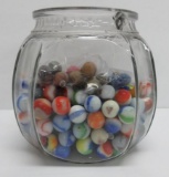Over 200 handmade and machine made marbles
